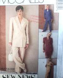 6977 JACKET SLVS OR NOT,SLIT SKIRT LENGTHS,PANTS PATTERN 12-16